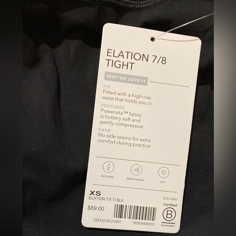 Athleta Elation 7/8 Tight // Black #293142 - Picture 12 of 16